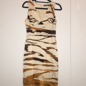 Roberto Cavalli silk leopard print dress